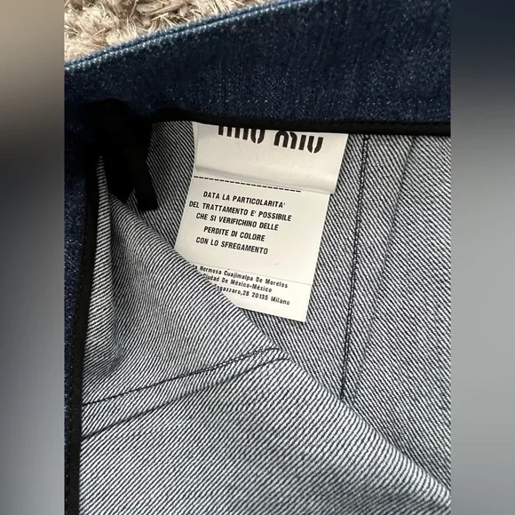 Miu Miu Sequin Embroidered Denim Skirt – Blue / Orange / Silver – Size 42 – NWT - Picture 10 of 10